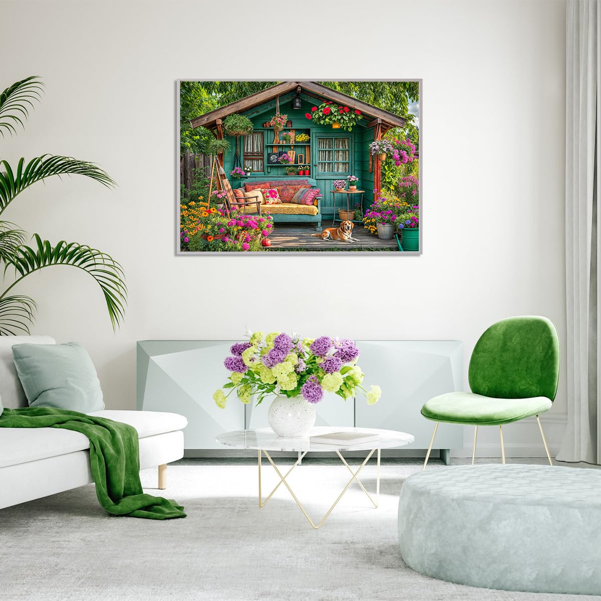 1000pc Flower House Jigsaw: Adult/Family, Perfect Interlock & No Dust, Home Decor, Gift for Parents