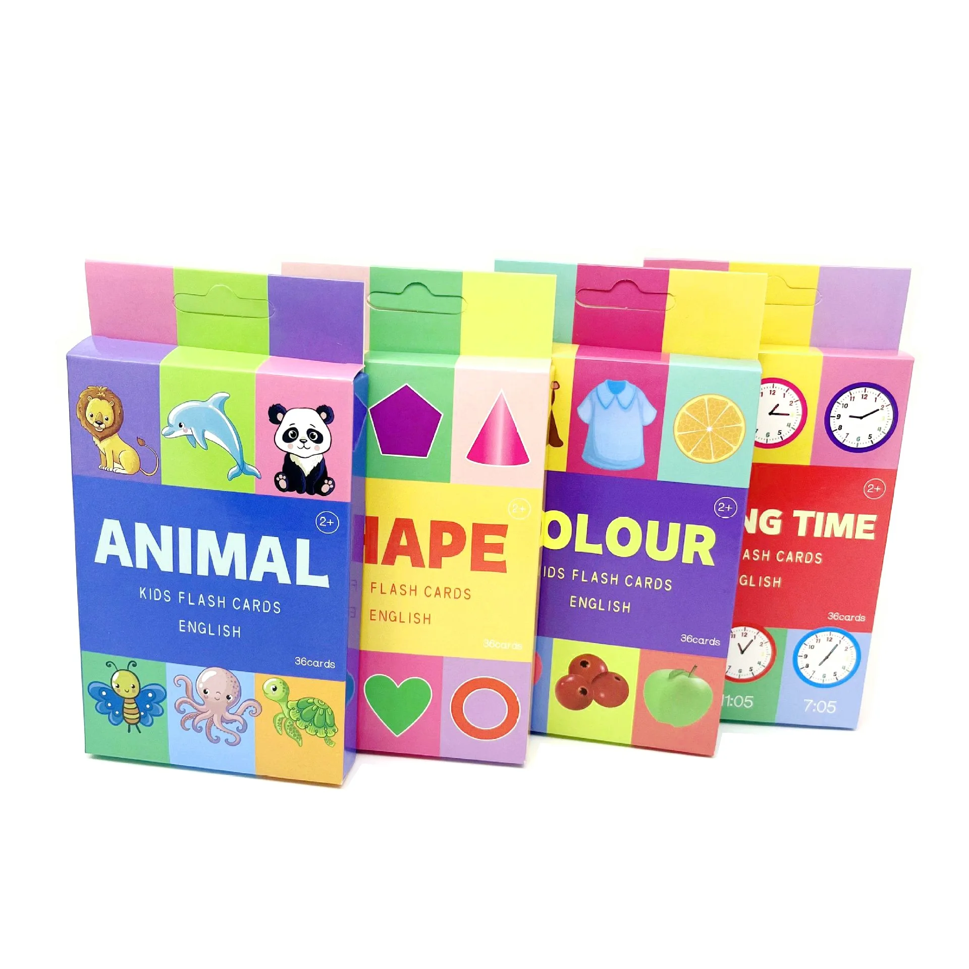 Custom Print Durable Flash Card Lamination 36 Fruit Vegetable Flash Cards Gift Set for Children