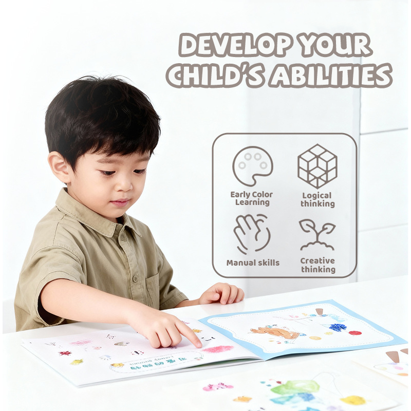 36 Color Washable Finger Paint Set,Kids Funny Fingers Painting with Book,Art Drawing Supplies for Painting DIY Crafts,Gifts