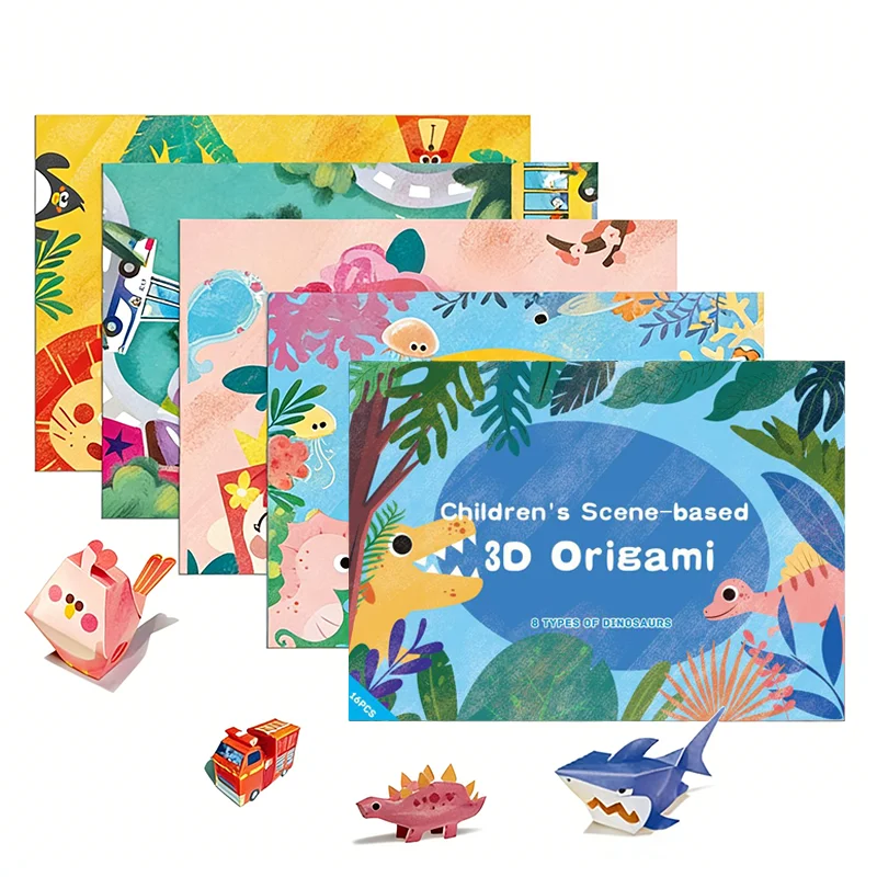 3D Paper Model Kits for Kid, DIY Origami Kit for Kids Ages 8-12, 6 Themed Sets with 8 Pre-Cut & Easy-to-Assemble Models Each