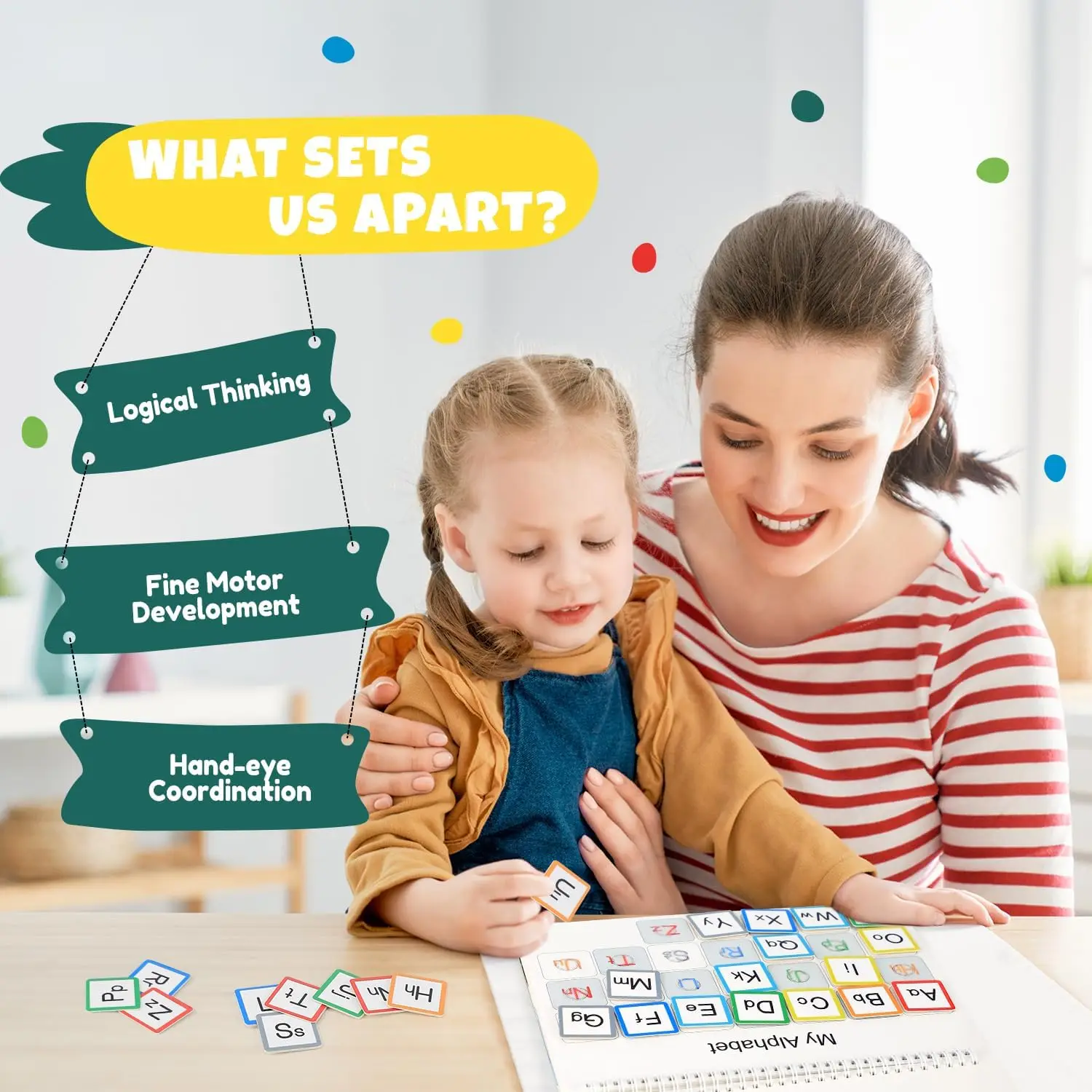 Busy Book for Toddlers, Montessori Toys for 3 4 5 6 Years Old, Autism Sensory Educational Toys