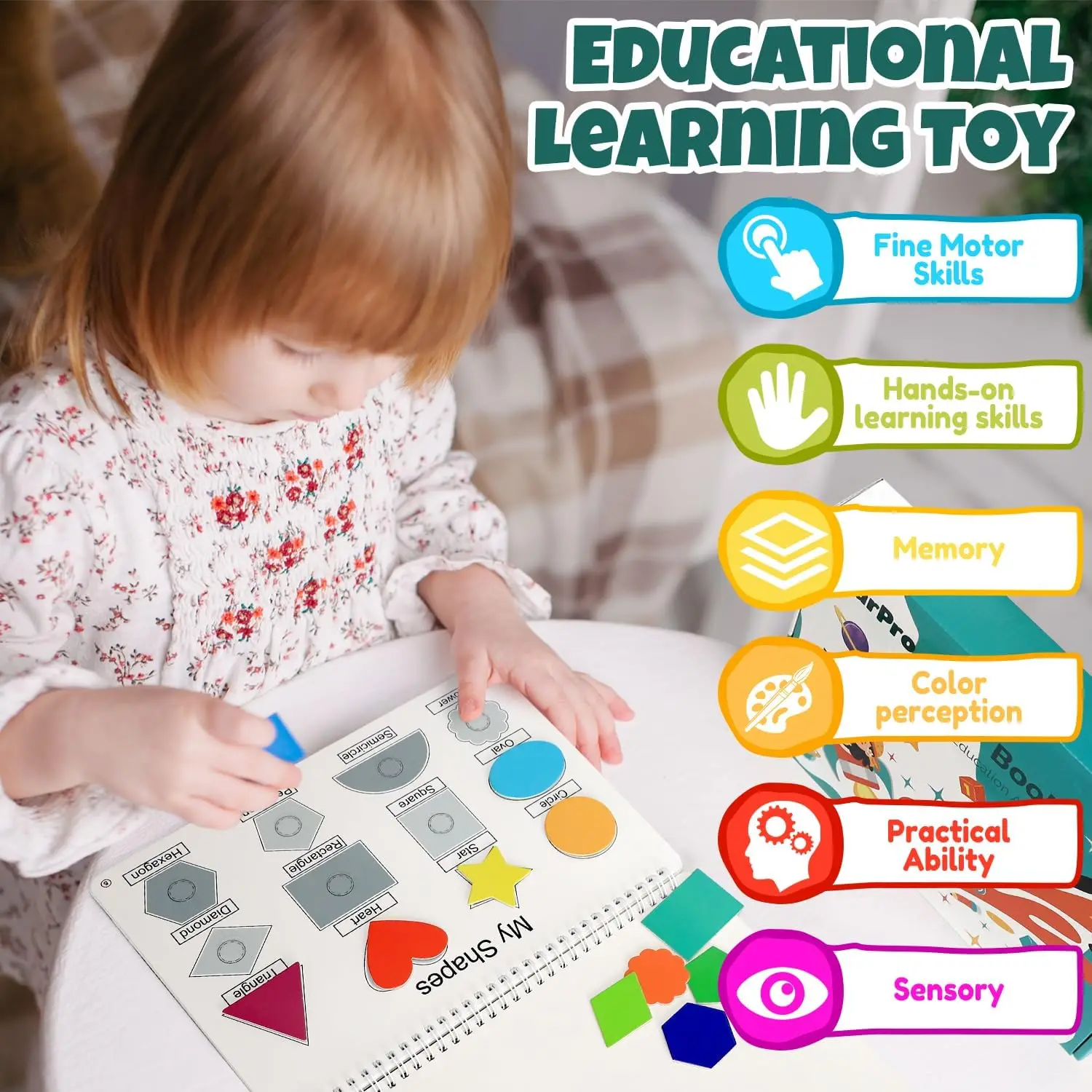 Busy Book for Toddlers, Montessori Toys for 3 4 5 6 Years Old, Autism Sensory Educational Toys