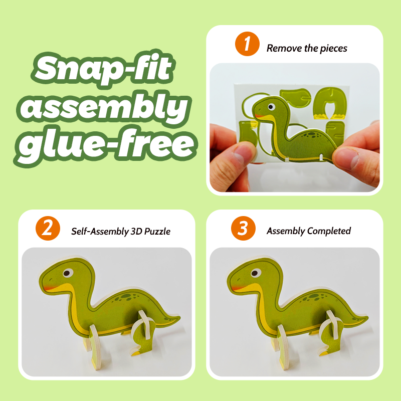 Custom Children 3D Jigsaw Puzzle Cartoon Animal Car Montessori Educational DIY Puzzle Board Game Toys for Kids Boys Girls