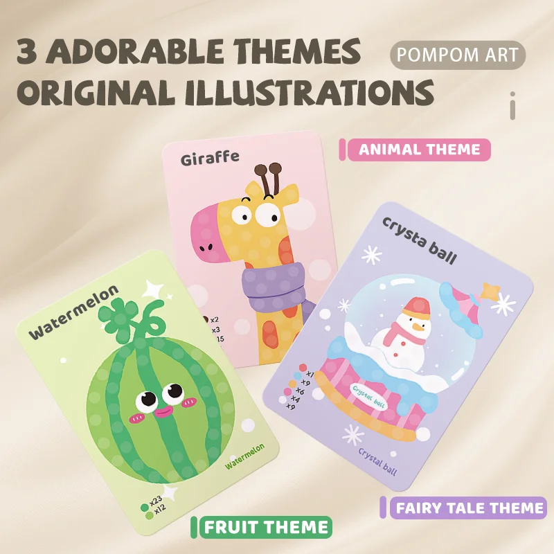 Educational Insights Animal-Themed Plush Pom Pom Kit-Arts Crafts for Kids Mess-Free Sensory Activity Ages 5+ DIY Creativity Gift