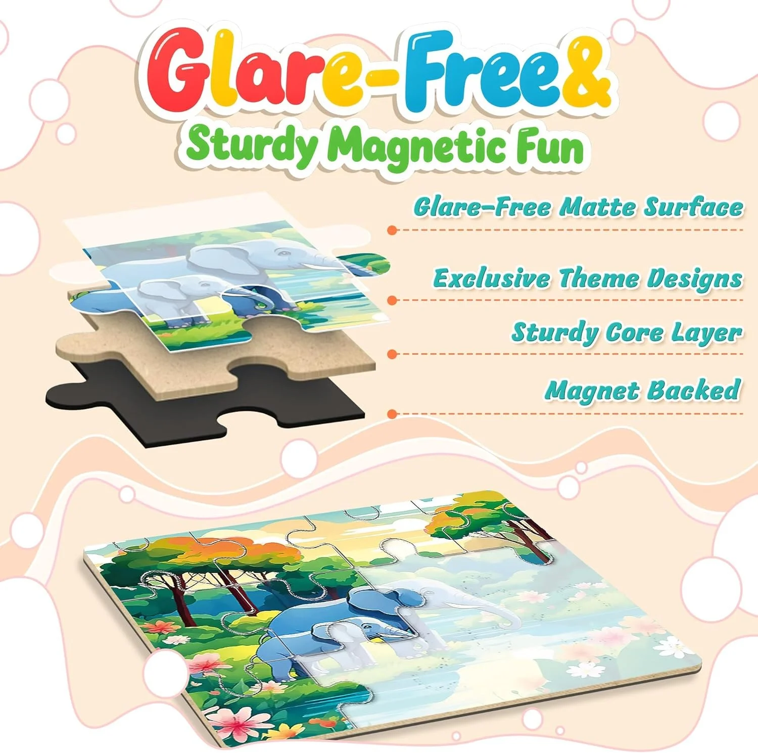 Jigsaw Magnetic Puzzles for Toddlers 3-5, Different Difficulty Levels Magnet Puzzle Books, Magnet Puzzle for Kids Ages 4-6