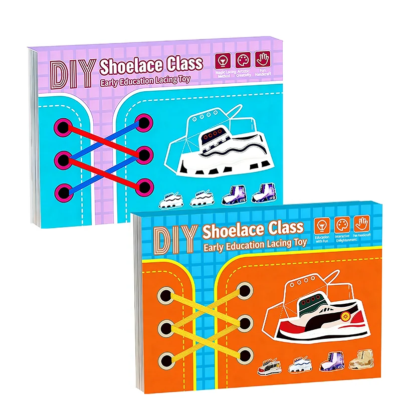 Kids Shoelace Practice Kit – Learn to Tie, Kids Shoelace Practice Kit for Toddlers 3-5, Montessori Toy, Fine Motor Skills Gift