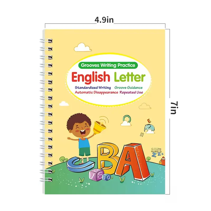 Magic Grooved Writing Practice Books,Reusable Magical Handwriting Practice for Kids Ages 3-8  ,Educational Gift Preschool