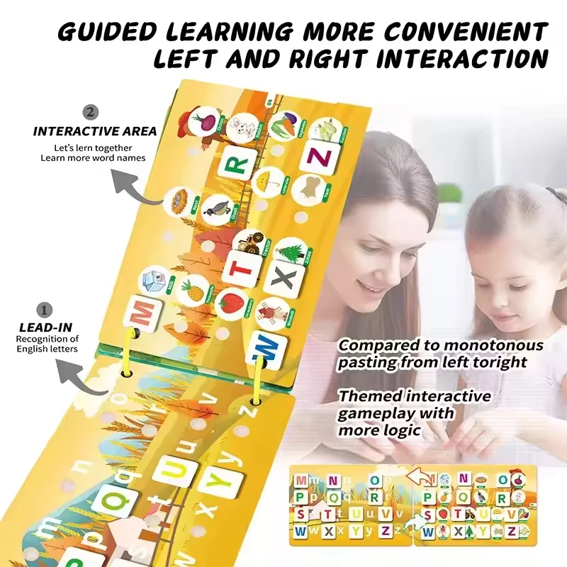 Montessori Baby Busy Book Quiet Book Toys for Children Paste Early Learning Education Toy Children Montessori Toy Matching Game