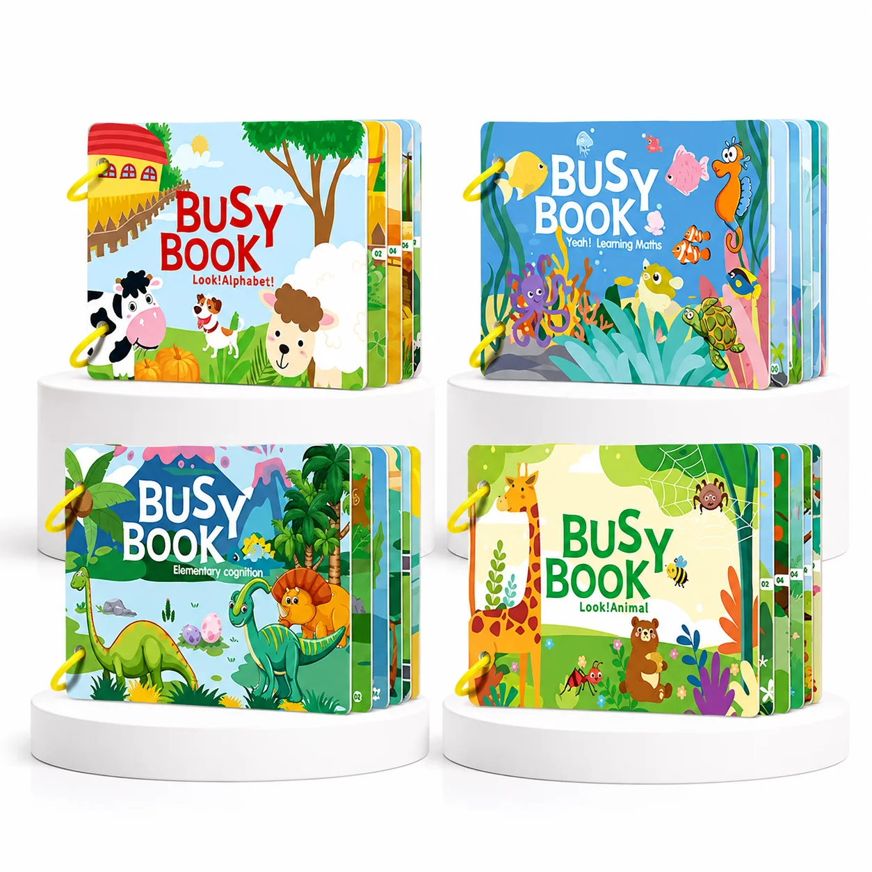 Montessori Busy Book: Preassembled Sensory Toy for Autism & Fine Motor Skills,Preschool Binder,Homeschool Supplies.