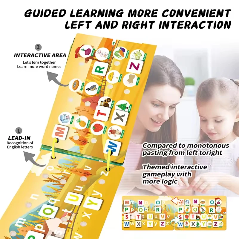 Montessori Busy Book for Toddlers,Preassembled Sensory Toy for Autism & Fine Motor Skills,Preschool Learning Activities Binder.