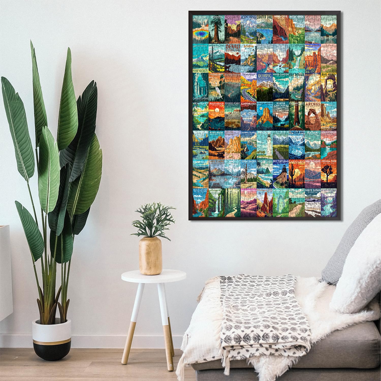 National Parks Puzzle for Adults 1000 Pieces, Travel Poster Landscape Puzzle , Nature Jigsaw Puzzles Scenery