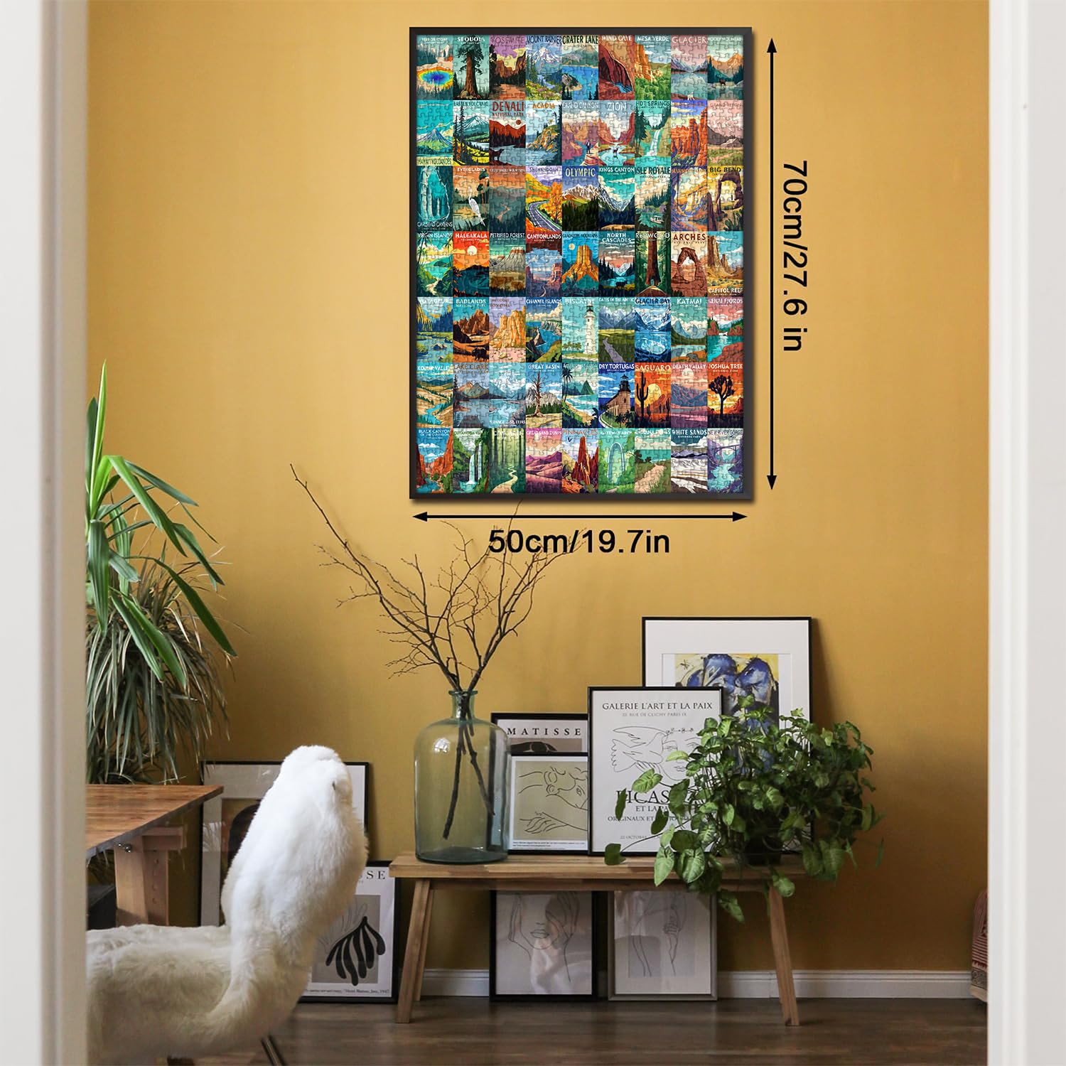 National Parks Puzzle for Adults 1000 Pieces, Travel Poster Landscape Puzzle , Nature Jigsaw Puzzles Scenery