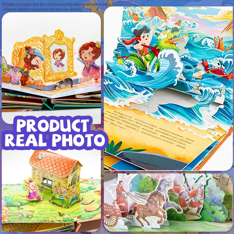 OEM Custom Printing Kids Baby English Story Educational  3d Pop up Books Printing High Quality Customized