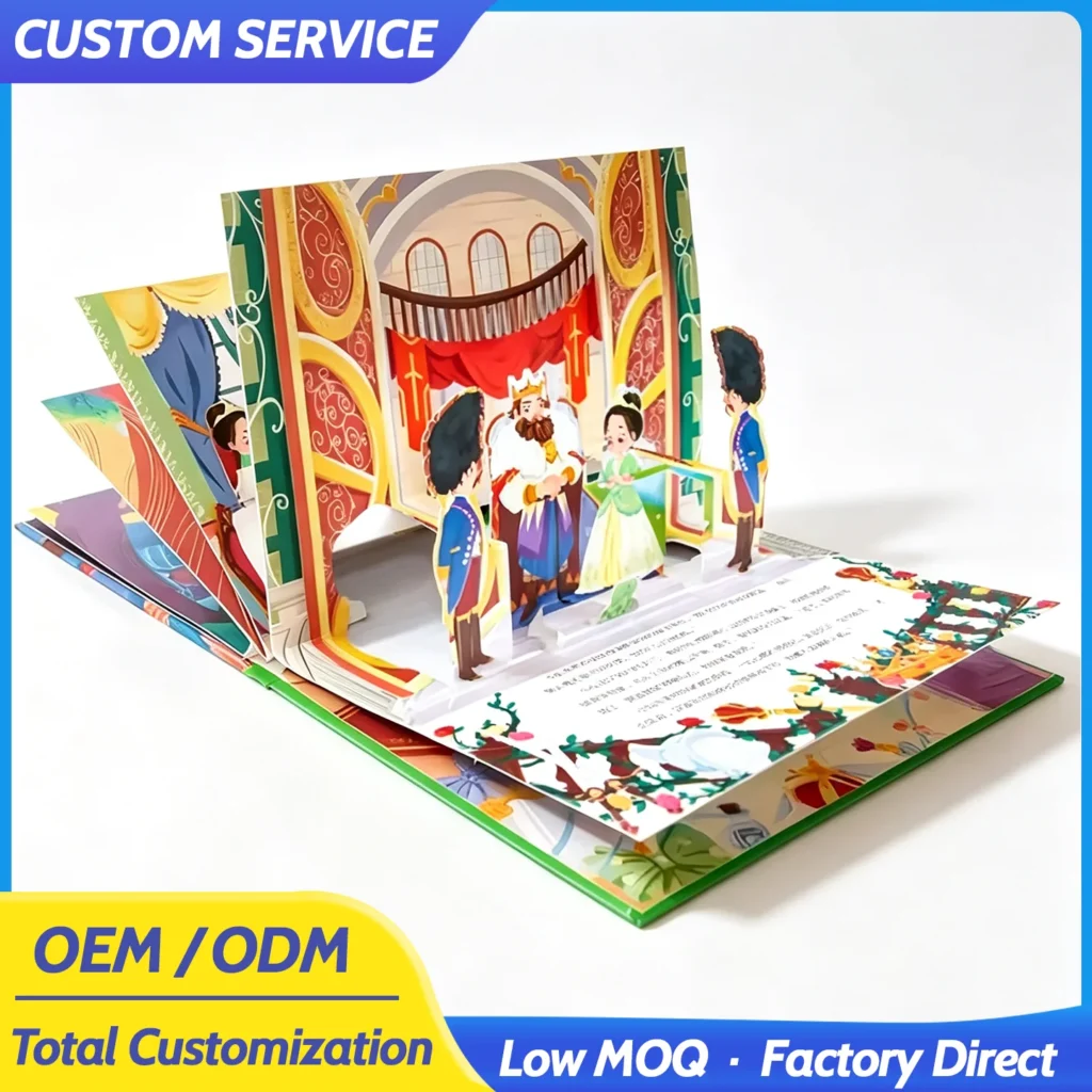 OEM Custom Printing Kids Baby English Story Educational  3d Pop up Books Printing High Quality Customized