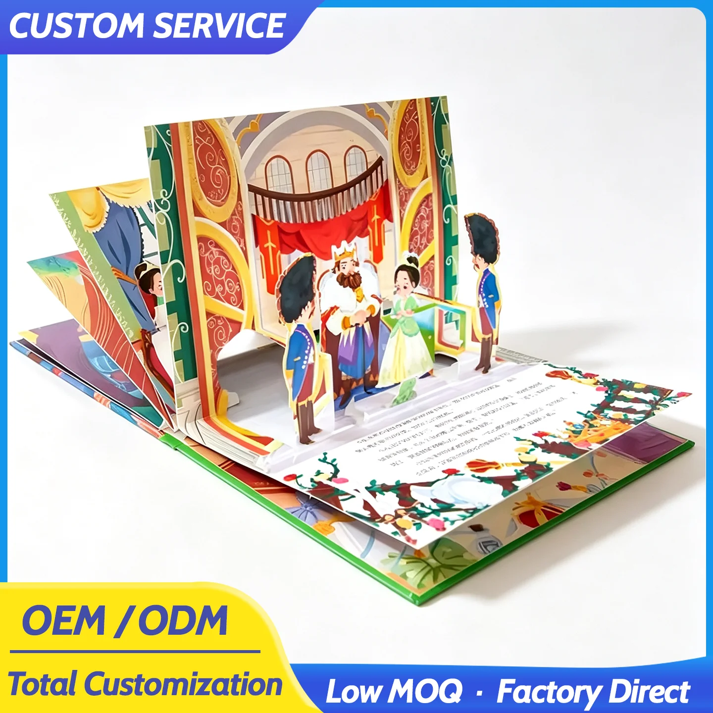 OEM Custom Printing Kids Baby English Story Educational  3d Pop up Books Printing High Quality Customized