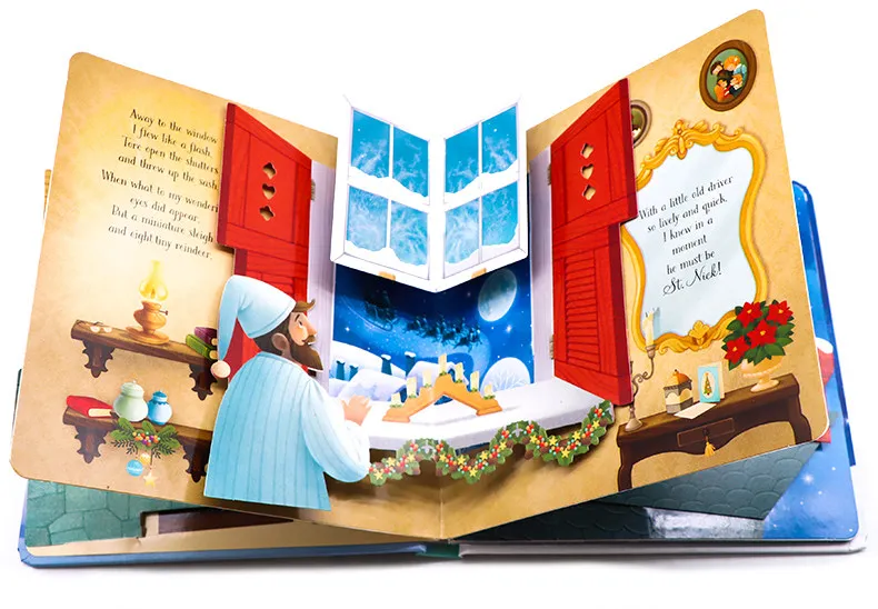 Custom Lift the Flap Board Books High Quality 3d Pop up Story Book Touch and Feel Baby Pop up Study Book for Kids