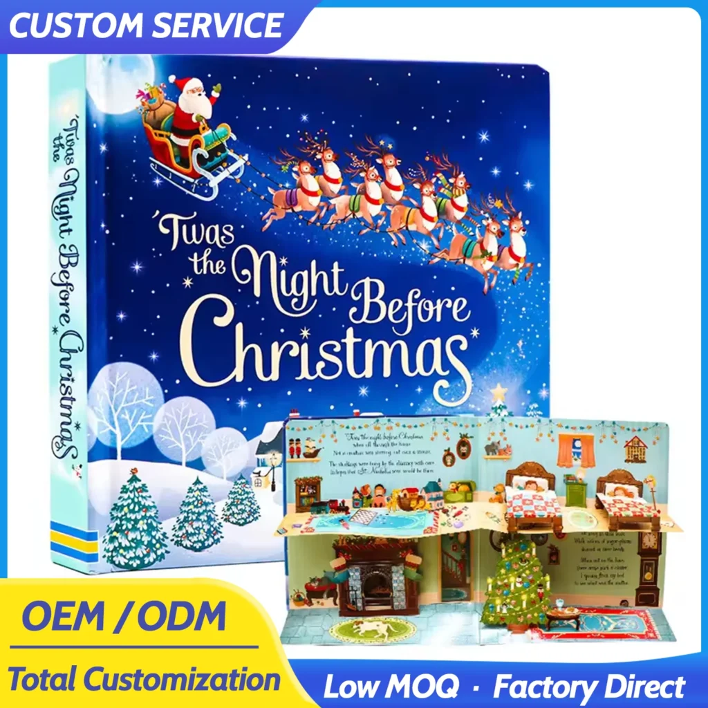 Custom Lift the Flap Board Books High Quality 3d Pop up Story Book Touch and Feel Baby Pop up Study Book for Kids