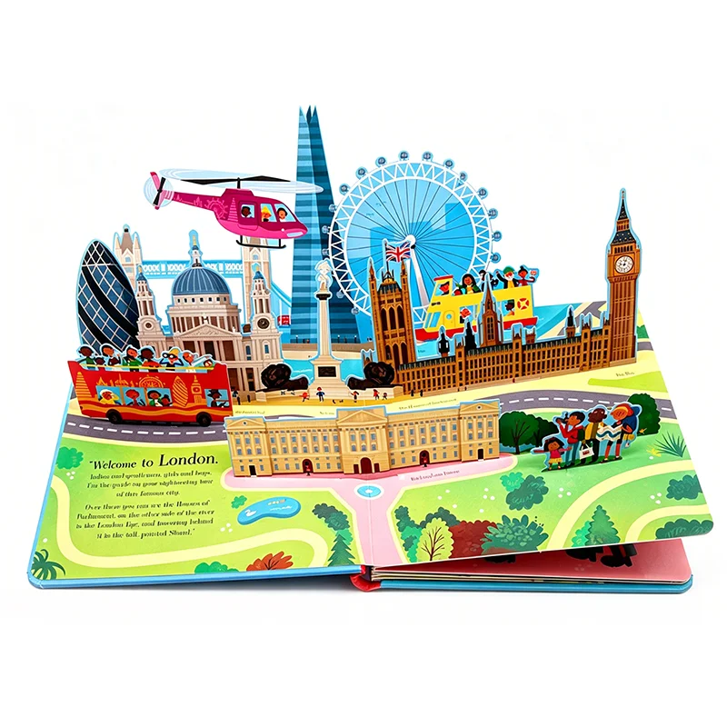 Professional Printing Early Education Kids Reading 3D Pop up Baby Child Book Print Custom for Kids