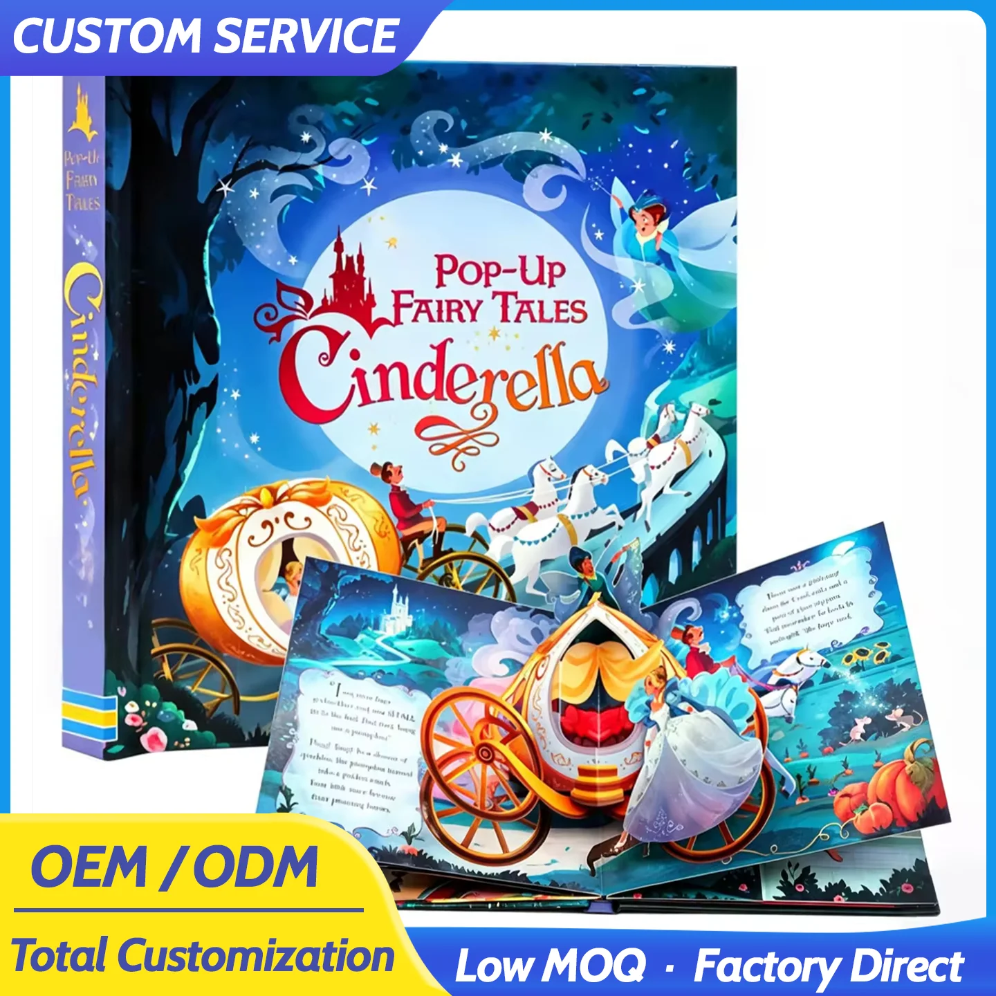 Professional Printing Early Education Kids Reading 3D Pop up Baby Child Book Print Custom for Kids
