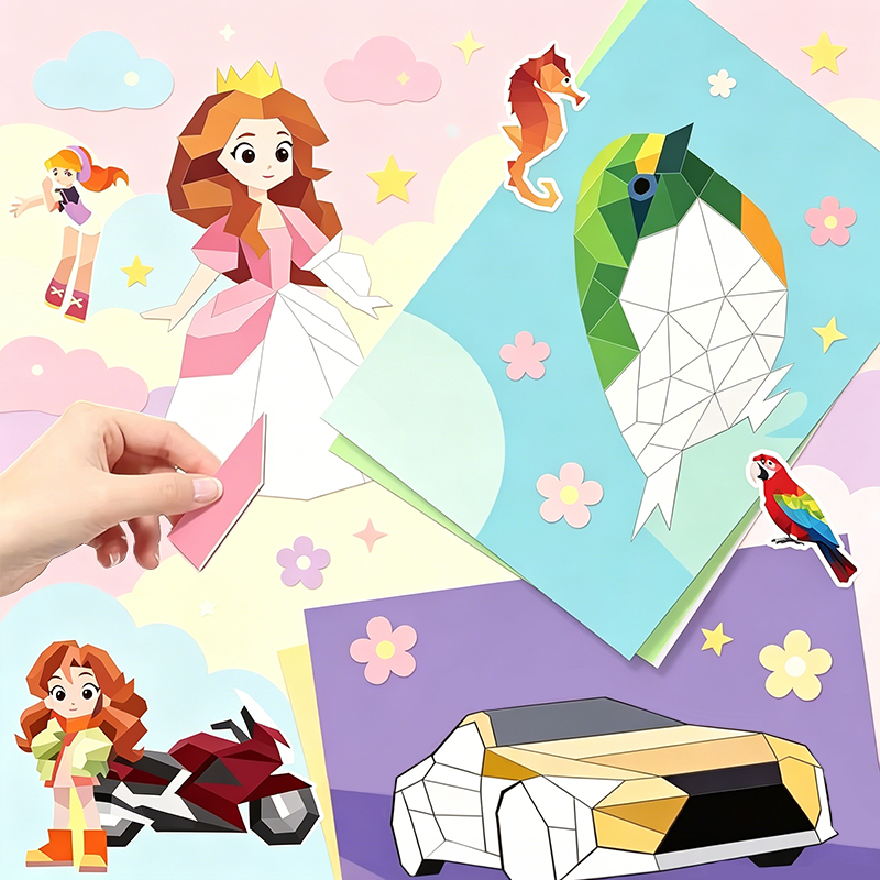 Paint by Sticker Books ,Sticker by Number Books Activity Book ,48 Pictures Sticker by Number Book Set Party Favors