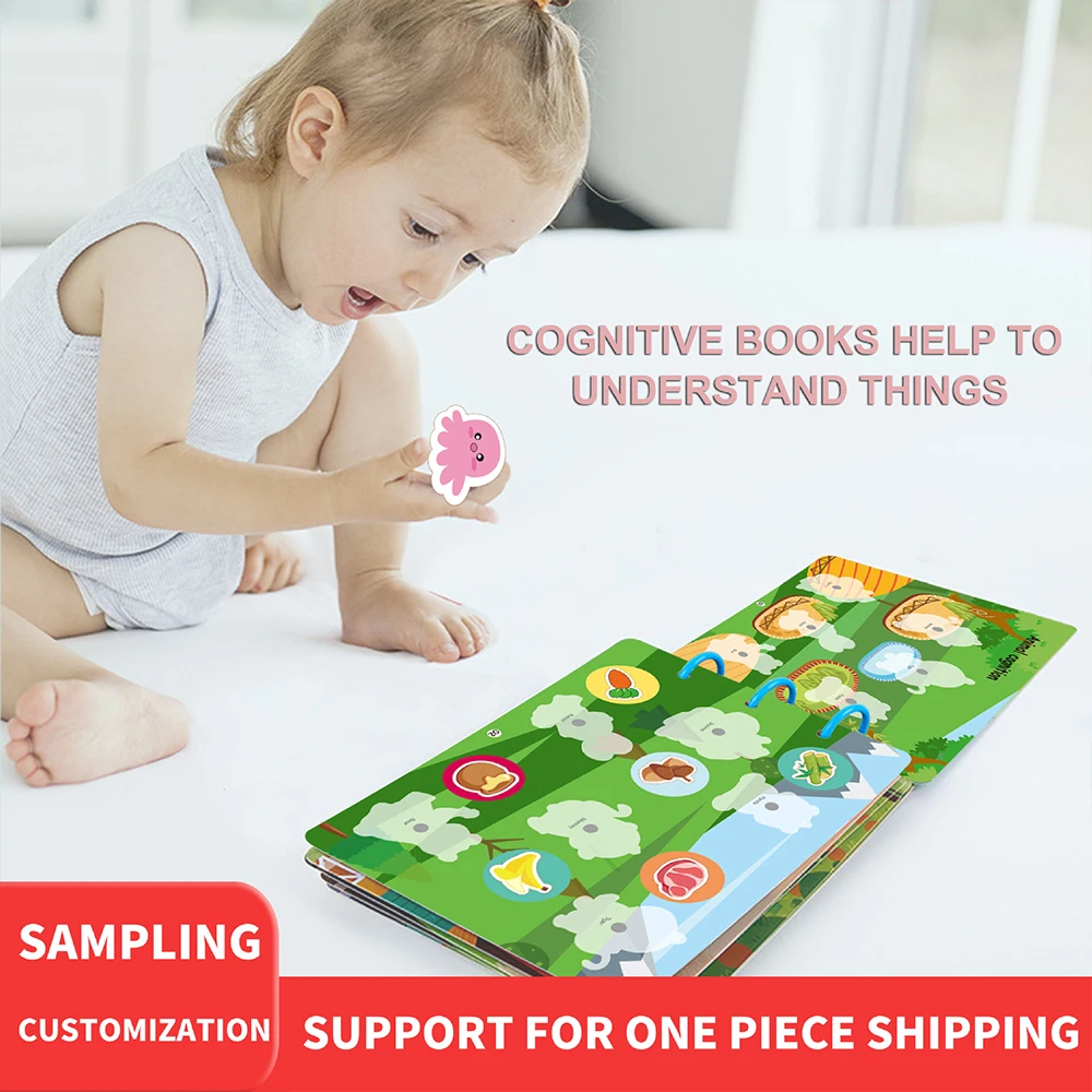 Preschool Montessori Busy Book | Kids Educational Learning Toys with Sticker Activities & Picture Books