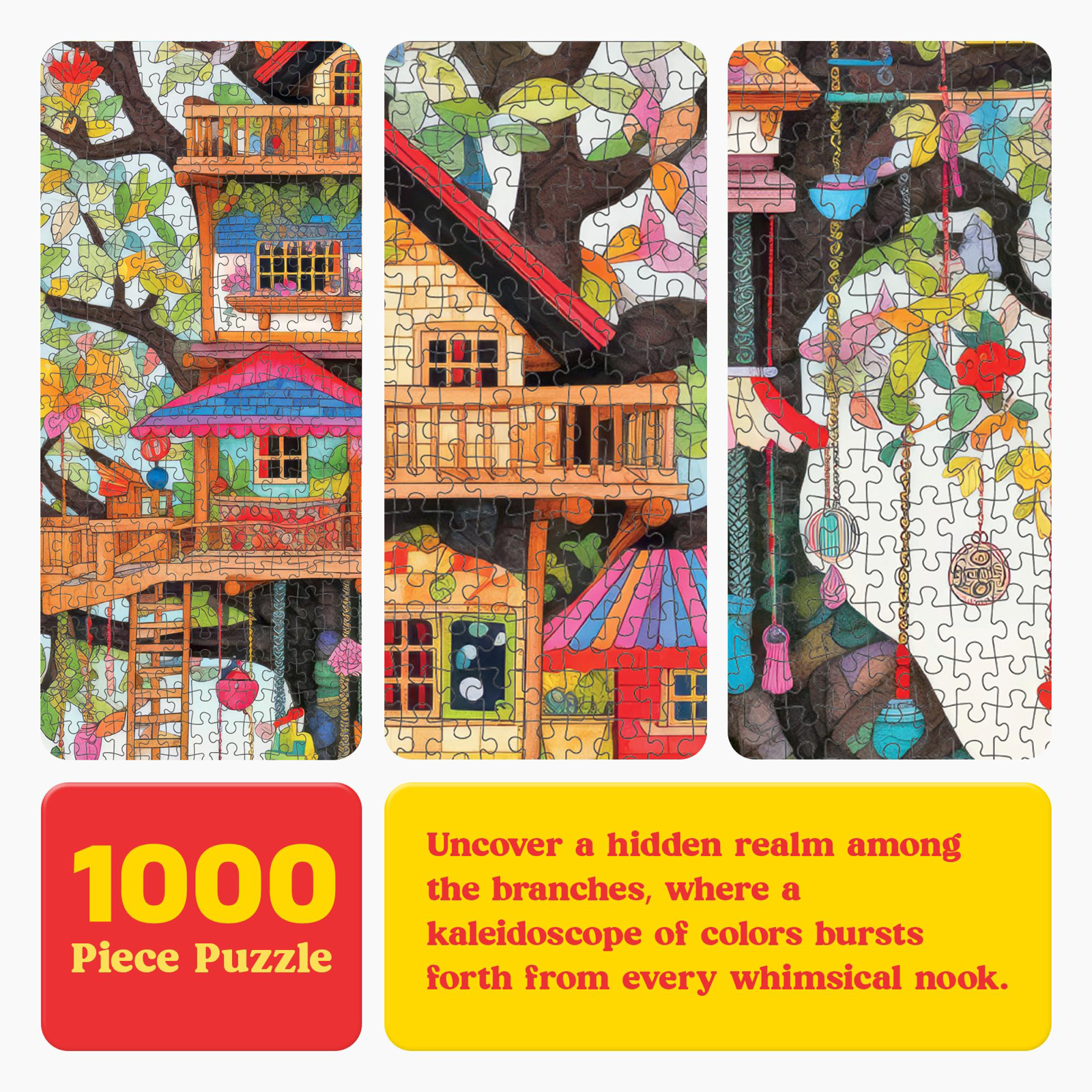 Puzzles 1000 Pieces for Adults  Fantastical Treehouse Escape Whimsical 1000 Piece Puzzle for Adults  Vibrant Treehouse Puzzle