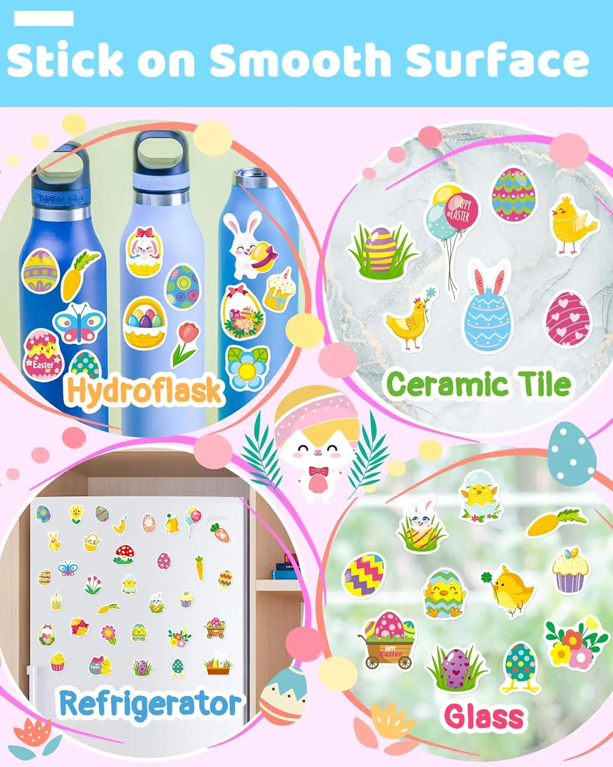 Reusable Sticker Book for Toddlers, Toddler Travel Toys Activities Crafts P Easter Basket Stuffers Birthday Gifts