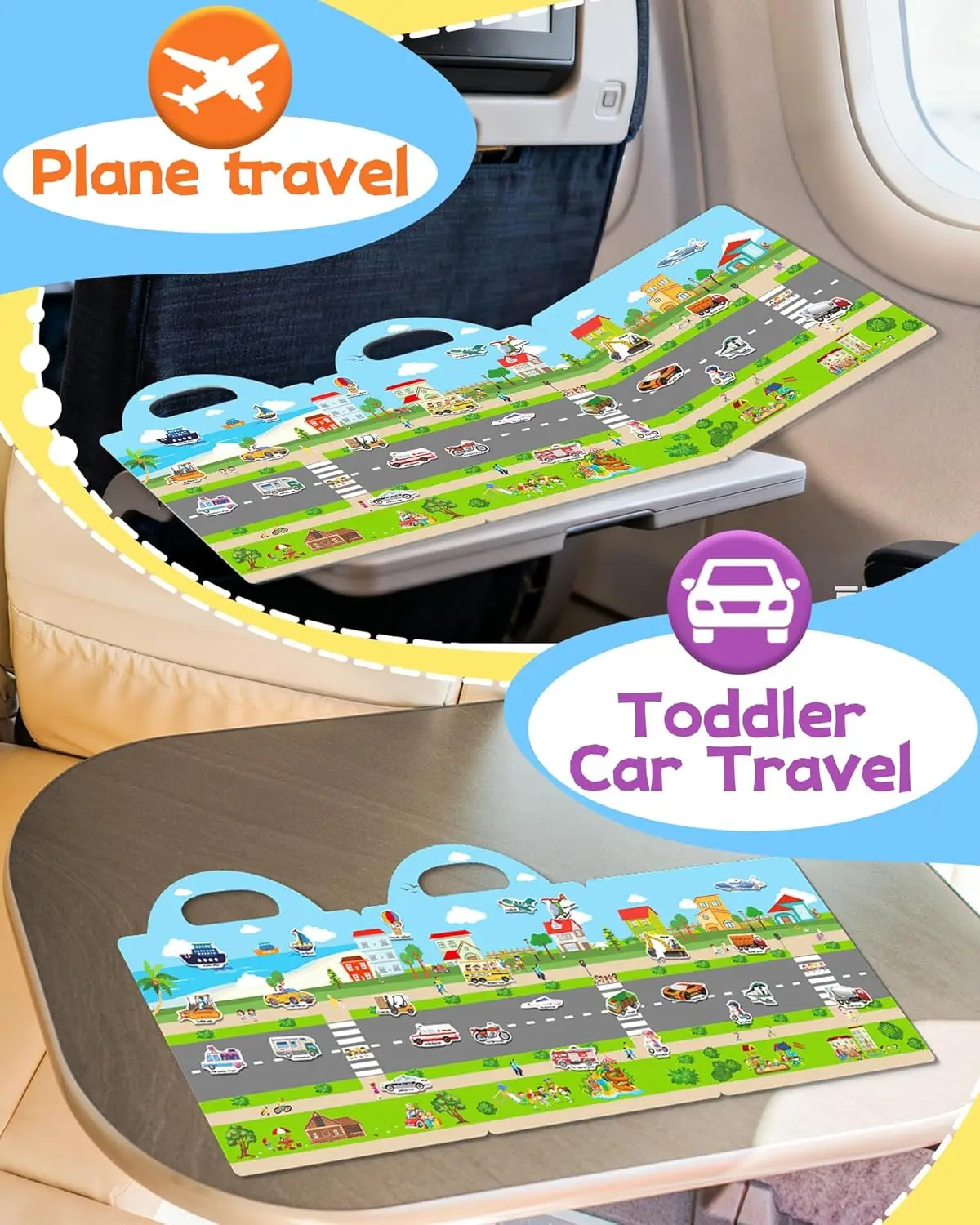 Reusable Sticker Books for Toddlers, Fun Travel Stickers for Kids, Toddler Sticker Book, Crafts Activities for Toddlers