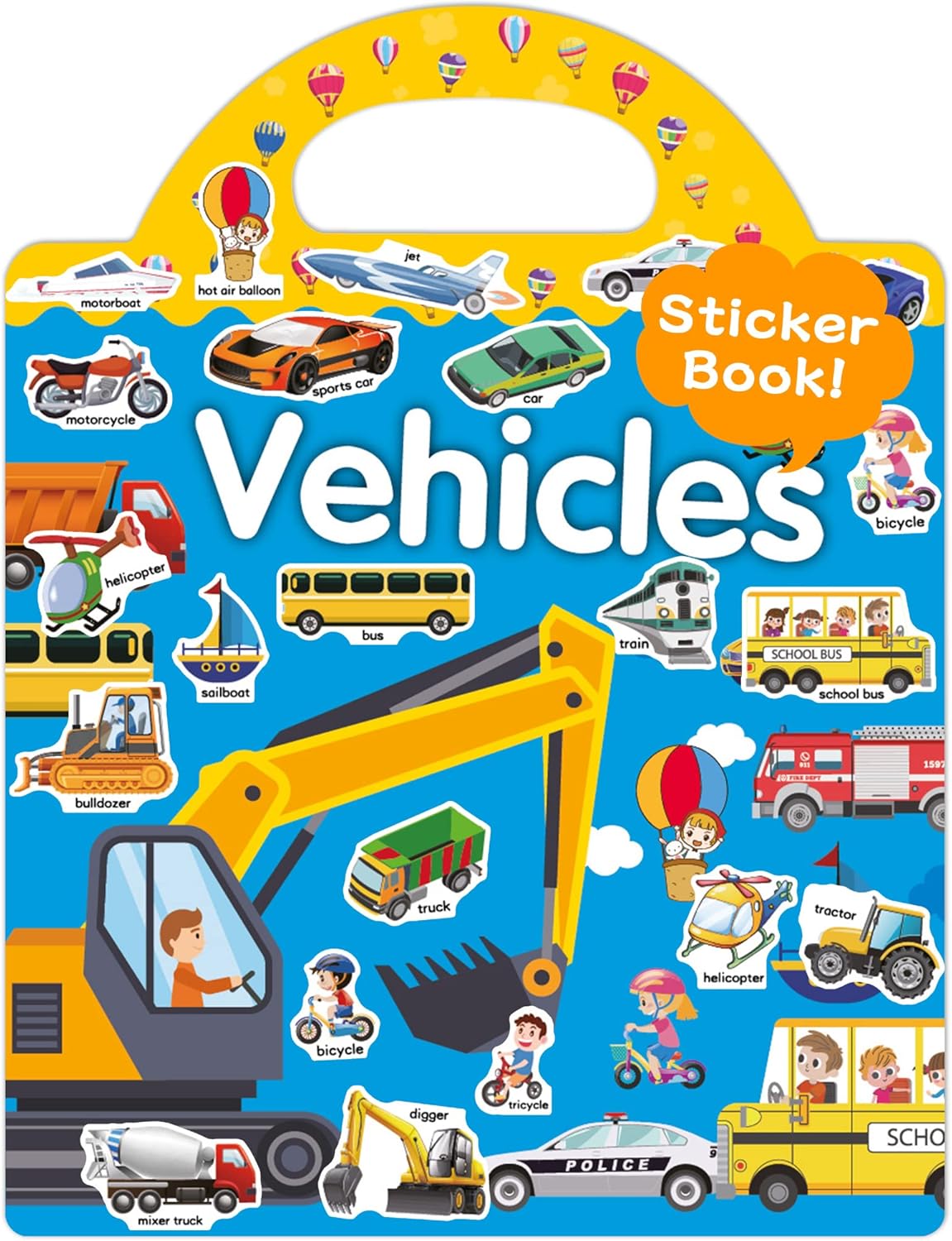 Reusable Sticker Books for Toddlers, Fun Travel Stickers for Kids, Toddler Sticker Book, Crafts Activities for Toddlers