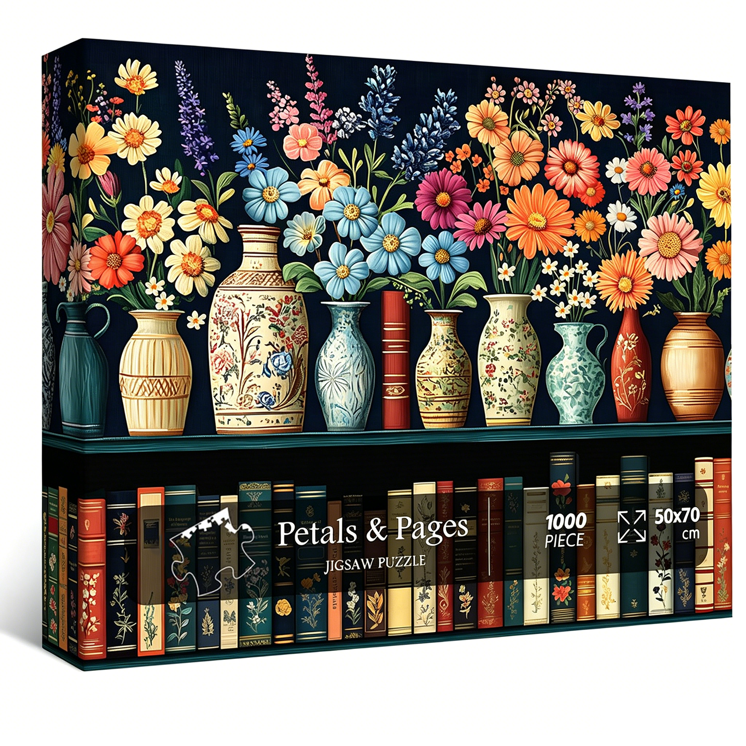 Wildflower Puzzles for Adults 1000 Pieces,  Vintage Flower Book Puzzle, Wildflower Pages Jigsaw Puzzle.
