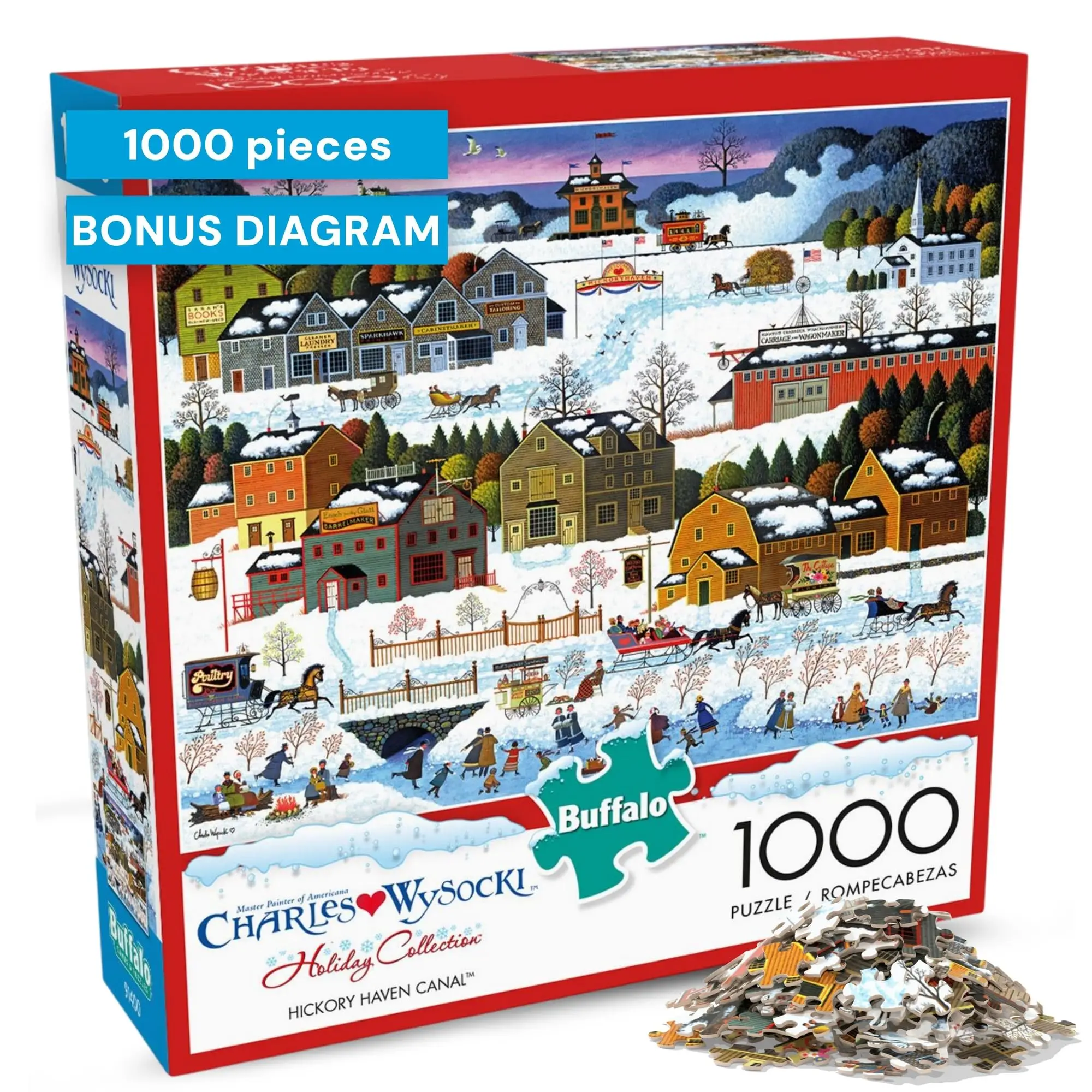 1000-Piece Jigsaw Puzzle – Rectangular, Portable, Age 14 & up – Precision-Cut Pieces – Poster Included – Adult Jigsaw Puzzles