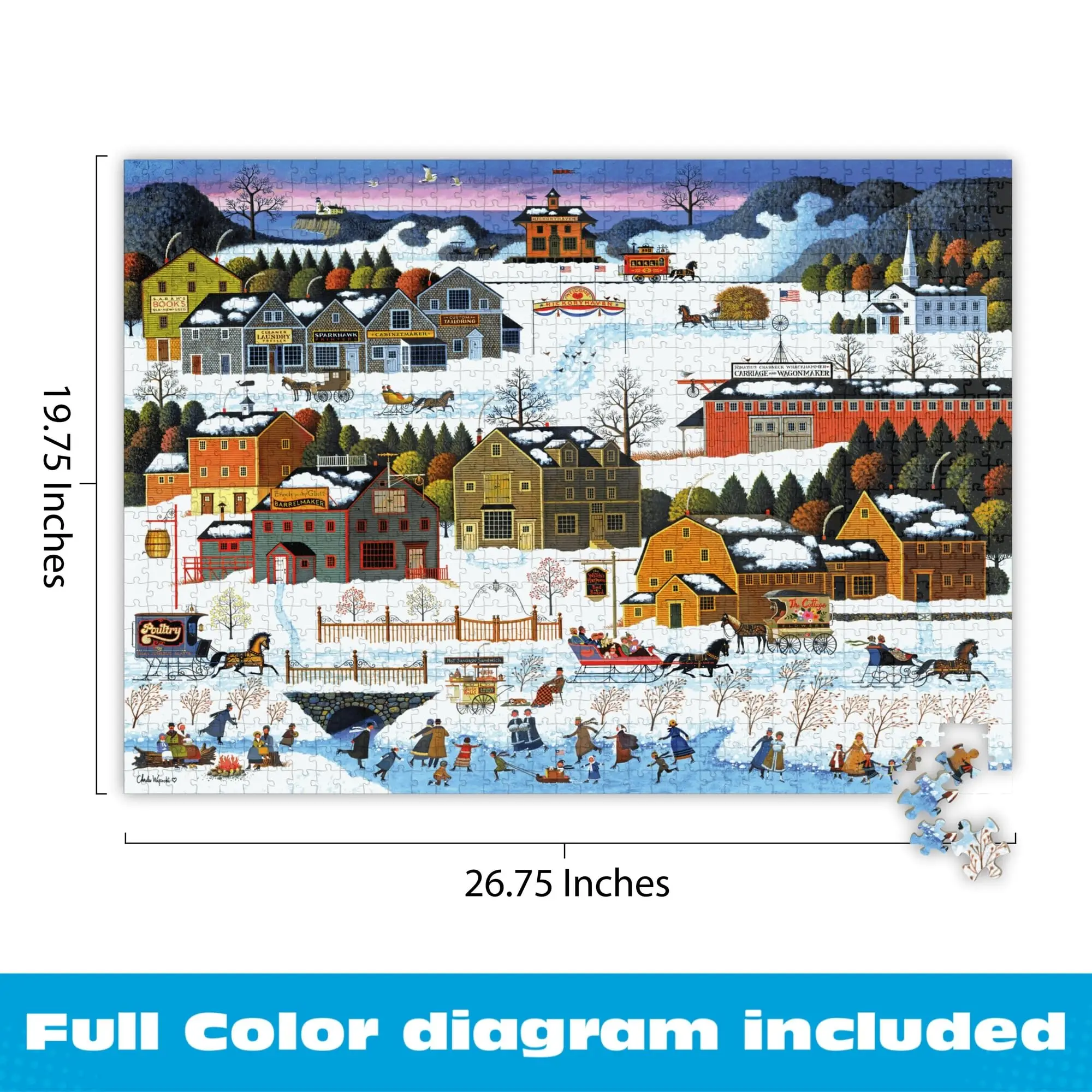1000-Piece Jigsaw Puzzle – Rectangular, Portable, Age 14 & up – Precision-Cut Pieces – Poster Included – Adult Jigsaw Puzzles