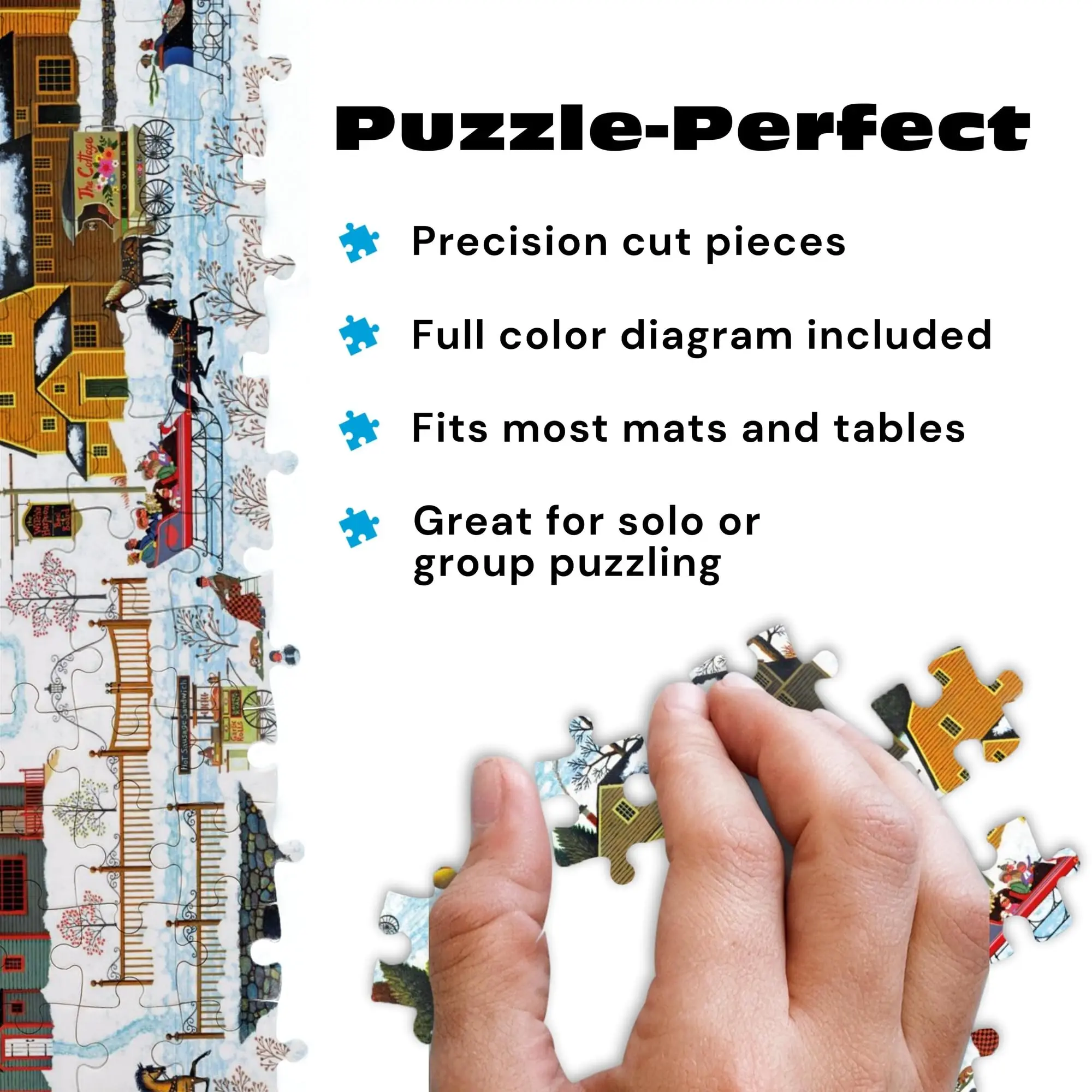 1000-Piece Jigsaw Puzzle – Rectangular, Portable, Age 14 & up – Precision-Cut Pieces – Poster Included – Adult Jigsaw Puzzles