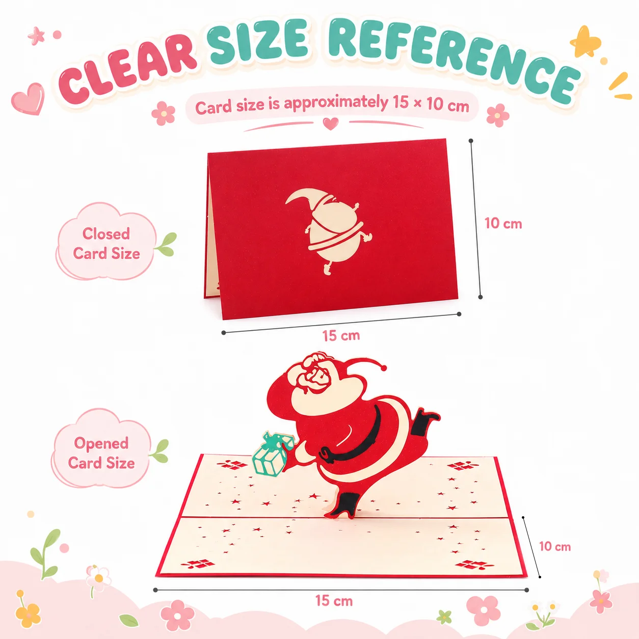 3D Pop up Christmas Greeting Card Santa Claus Handmade, Festival Gift 3D Pop up Christmas Greeting Card Laser Cut Wholesale
