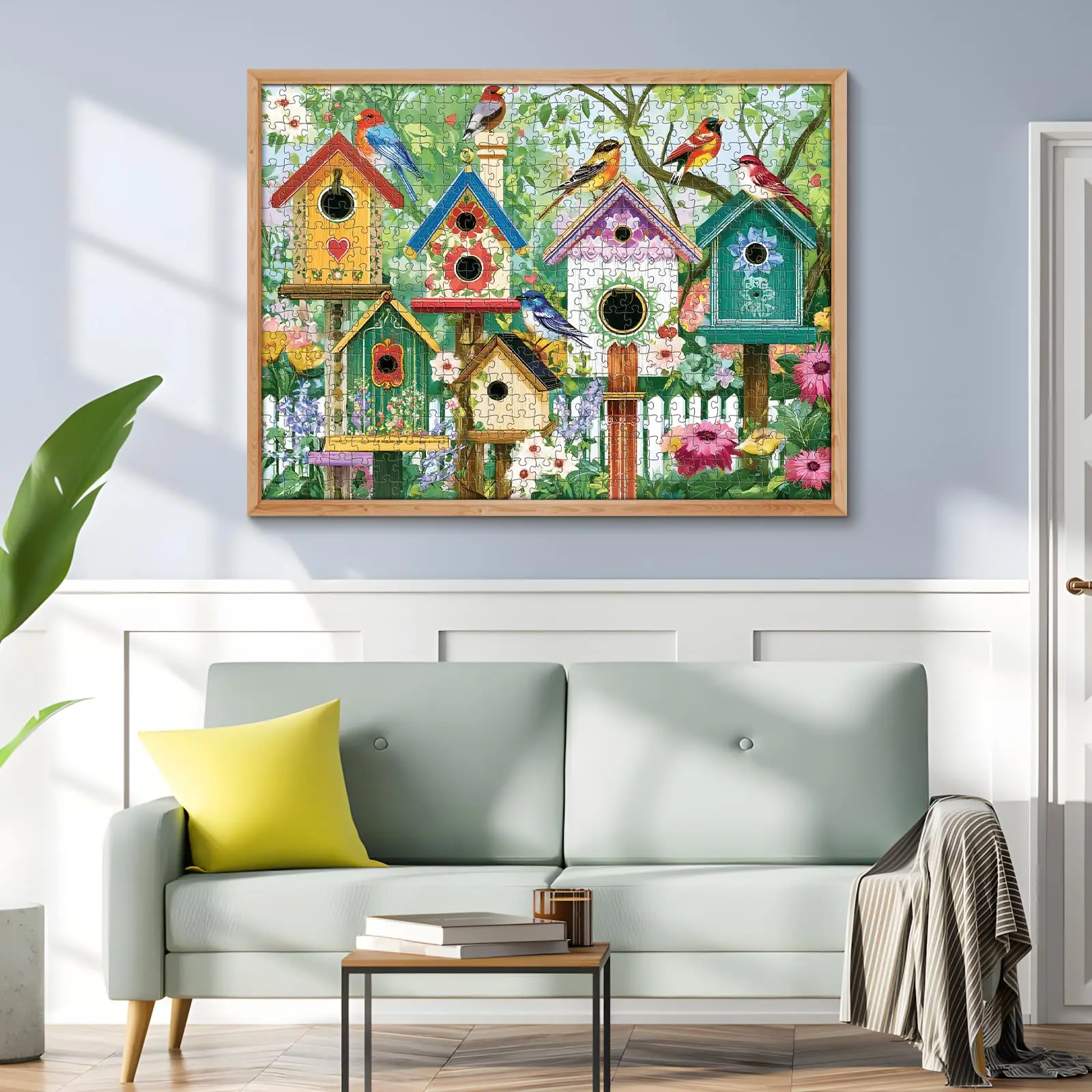 500 Piece Puzzle for Adults, Colorful Birdhouses 500 Piece Puzzle, Perfect for Family Game , Home Wall Decor, Great Gift