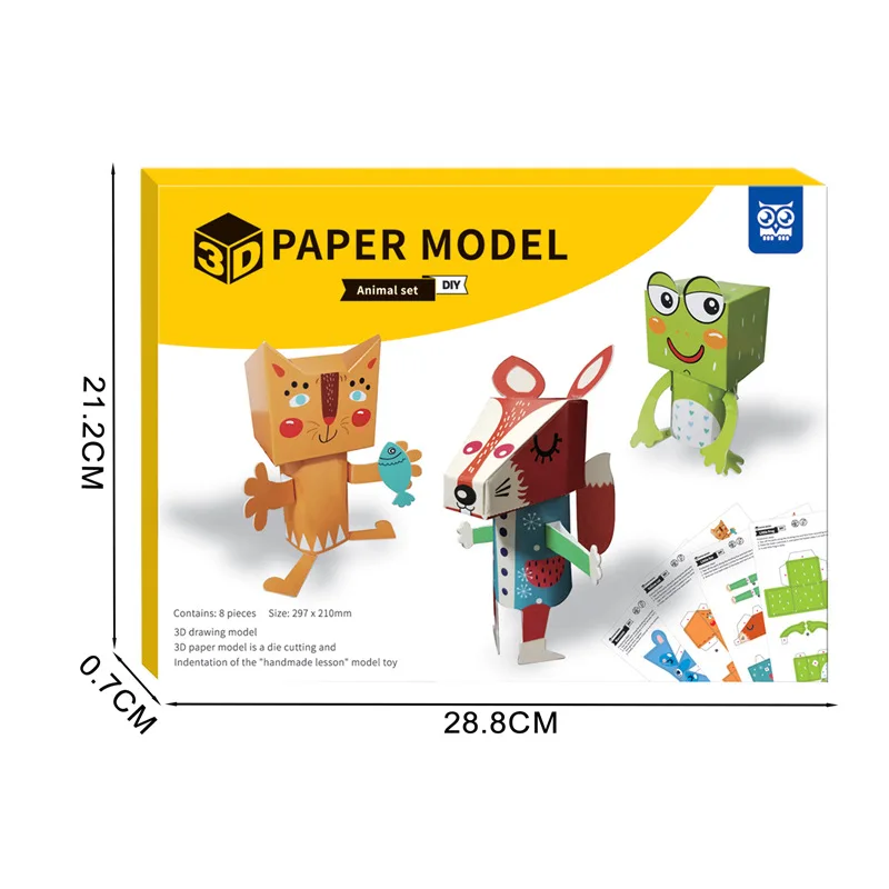 6 Themes 3D Origami Paper, DIY Origami Kit for Kids, Includes 16 Pre-cut, Easy-to-Assemble 3D Origami Sheets for Kids