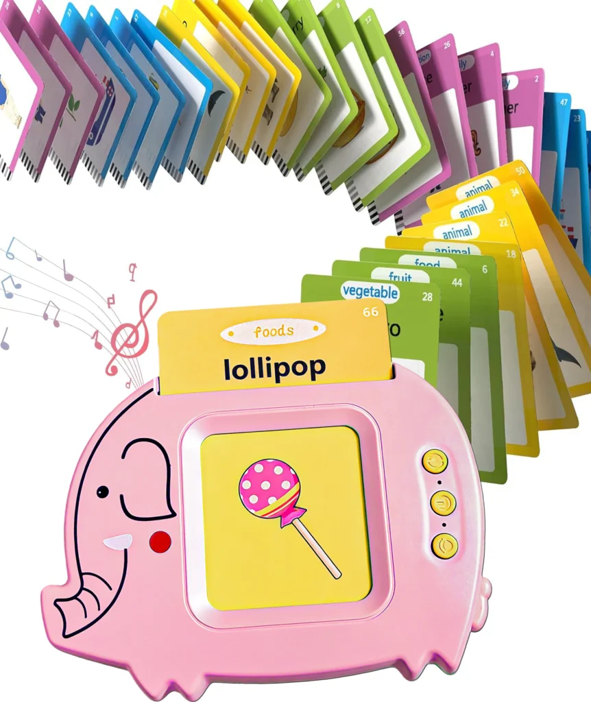 Baby Talking Flash Cards for Toddlers 1-3 with 224 Words,Learning Pocket Speech for Toddler,Baby Talking Flash Cards