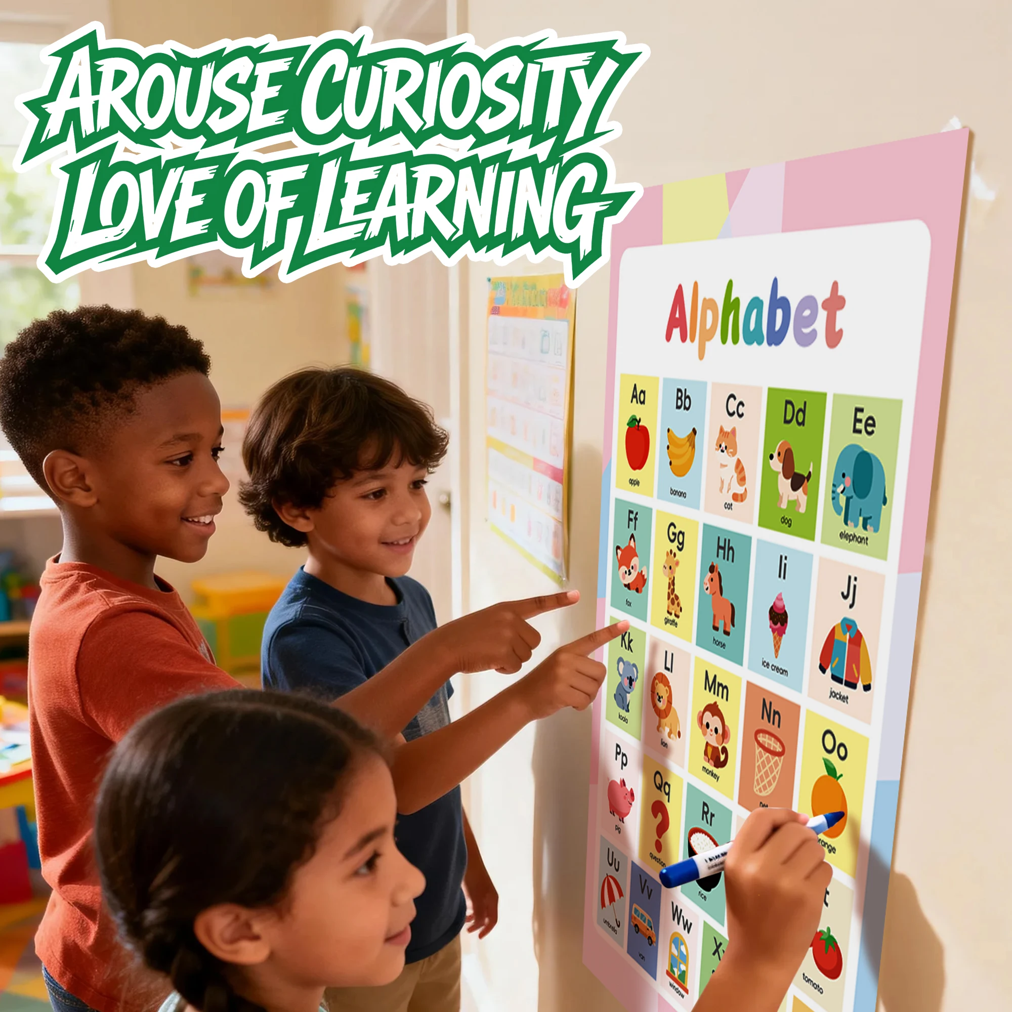 Educational Posters for Kids Set of 20 Montessori Classroom Decor Waterproof Laminated Learning Wall Art for Toddler Preschool