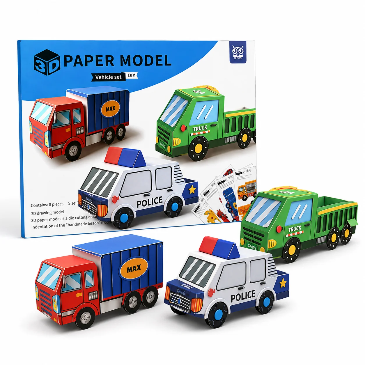 6 Themes 3D Origami Paper, DIY Origami Kit for Kids, Includes 16 Pre-cut, Easy-to-Assemble 3D Origami Sheets for Kids