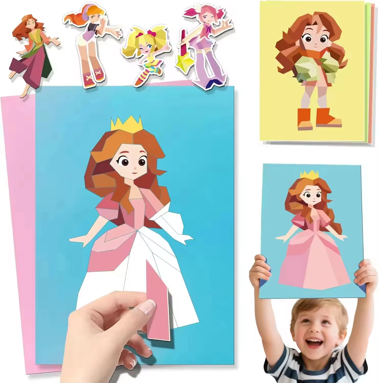Paint by Stickers Numbers for Kids-Crafts for Kids Sticker Paint Book Gift Party Favor.