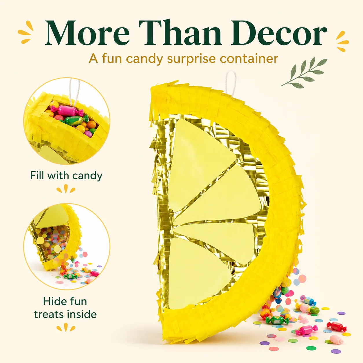 Handmade Shaped Mexican Pinata for Birthday Party and Fiesta Celebrations Small Filled Pinata for Candy Confetti Party Favor