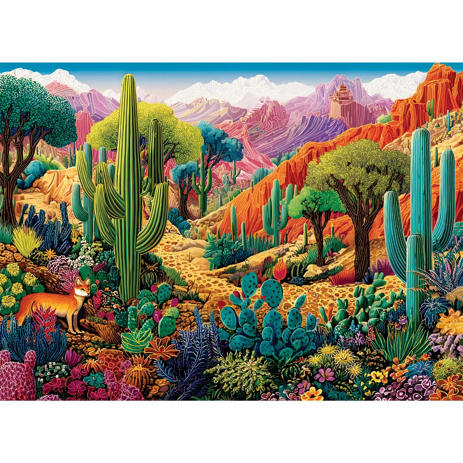 500 Piece Jigsaw Puzzles for Adults, Colorful Desert 500 Piece Puzzle, Relaxing Gift for Adults.