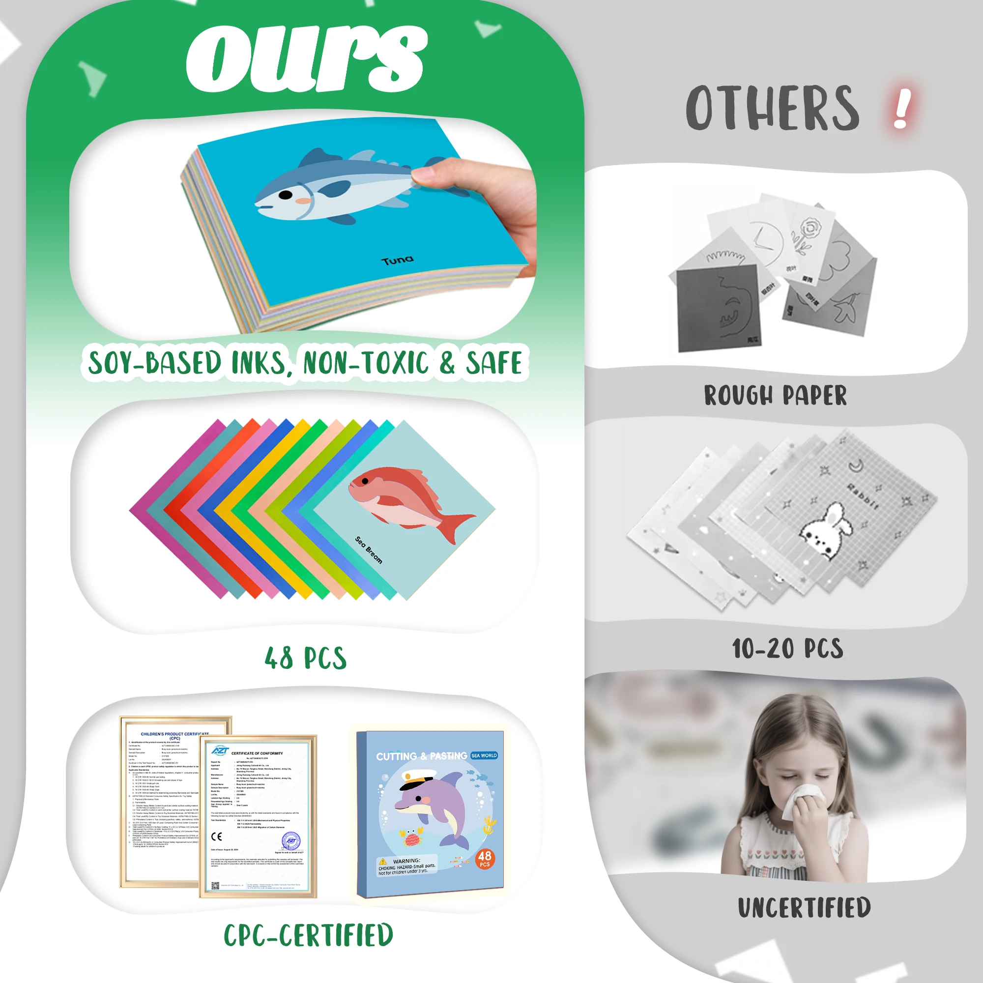 Kids Paper Cutting Scissor Skills Activity Book – Preschool Fine Motor Training Kids Paper Cutting Craft for Kindergarten Home