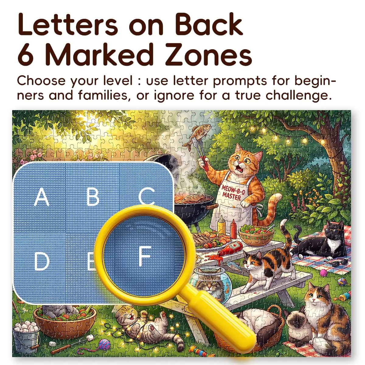 Premium 500 Pieces Jigsaw Puzzles for Adults Colorful Cartoon Animal Puzzle for Family Game Night Stress Relief Fun Gift.