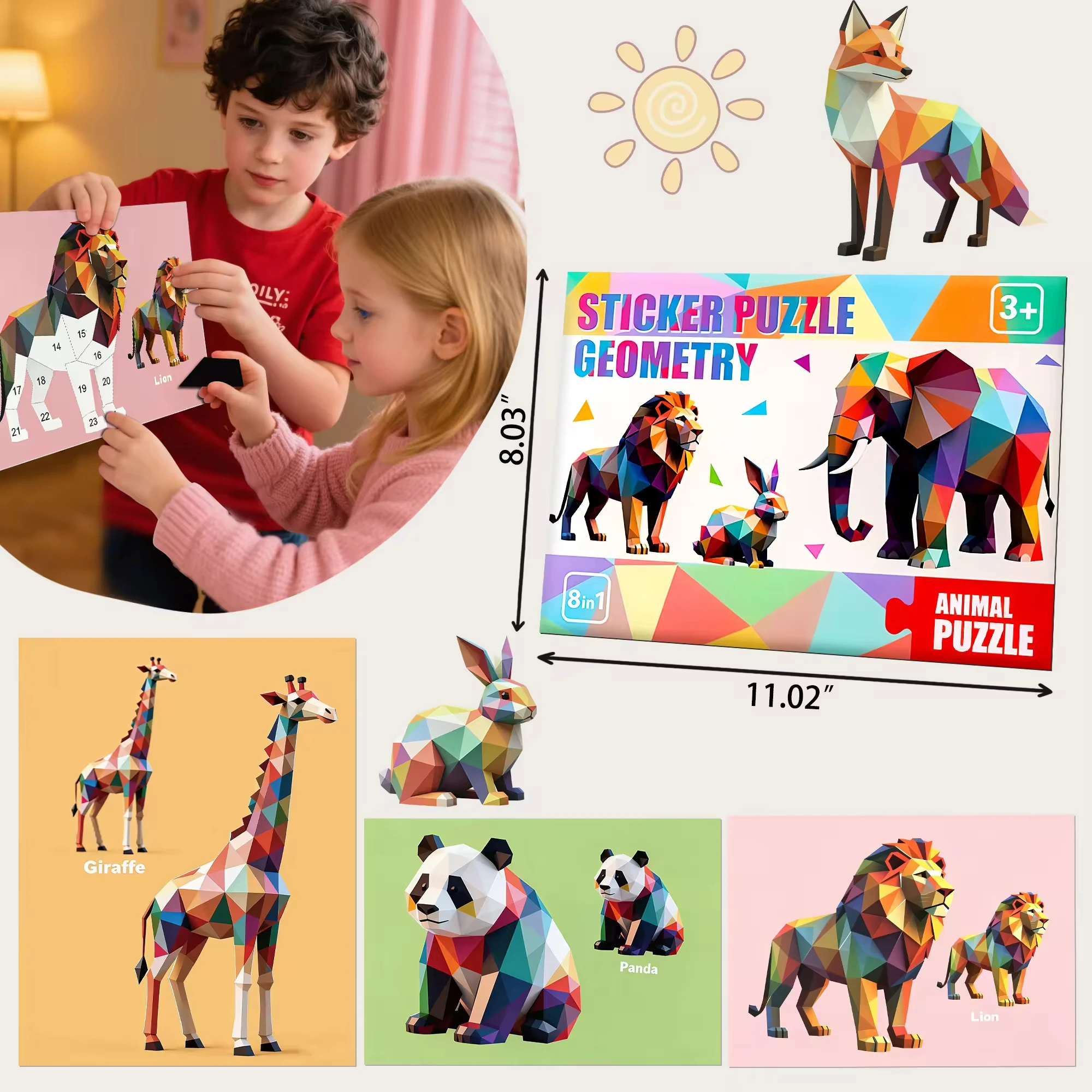 Sticker Paint Books for Kids Ages 4-10 Sticker by Numbers Party Birthday Gifts